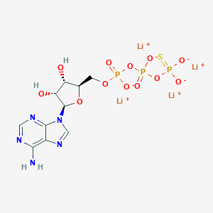 molecular formula C10H16LiN5O12P3S B117092 Adenosine 5'-(trihydrogen diphosphate), monoanhydride with phosphorothioic acid, tetralithium salt CAS No. 93839-89-5