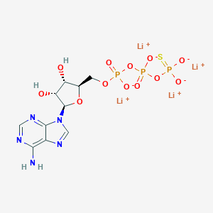 molecular formula C10H12Li4N5O12P3S B117092 Adenosine 5'-(trihydrogen diphosphate), monoanhydride with phosphorothioic acid, tetralithium salt CAS No. 93839-89-5