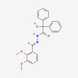 molecular formula C23H22N2O4 B11709296 N'-[(E)-(2,3-dimethoxyphenyl)methylidene]-2-hydroxy-2,2-diphenylacetohydrazide 