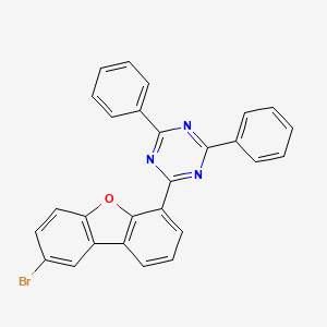 molecular formula C27H16BrN3O B11709562 2-(8-Bromodibenzo[b,d]furan-4-yl)-4,6-diphenyl-1,3,5-triazine 