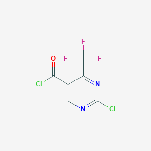 molecular formula C6HCl2F3N2O B117101 2-Chloro-4-(trifluoromethyl)pyrimidine-5-carbonyl chloride CAS No. 154934-99-3