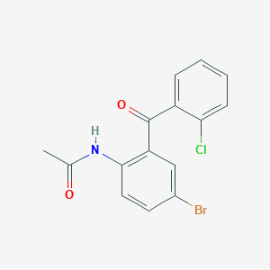 molecular formula C15H11BrClNO2 B11710411 N-[4-bromo-2-(2-chlorobenzoyl)phenyl]acetamide 
