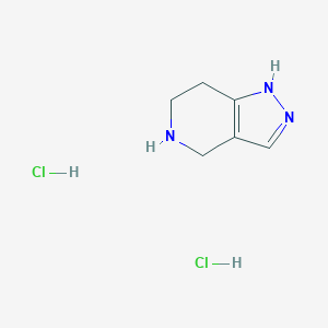 molecular formula C6H11Cl2N3 B117107 4,5,6,7-Tetrahydro-1H-pyrazolo[4,3-c]pyridine Dihydrochloride CAS No. 157327-44-1