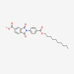 molecular formula C27H31NO6 B11710853 methyl 2-{4-[(decyloxy)carbonyl]phenyl}-1,3-dioxo-2,3-dihydro-1H-isoindole-5-carboxylate 