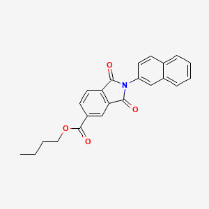 molecular formula C23H19NO4 B11710997 butyl 2-(naphthalen-2-yl)-1,3-dioxo-2,3-dihydro-1H-isoindole-5-carboxylate 