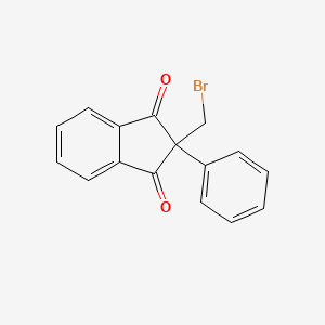 molecular formula C16H11BrO2 B11711374 2-Bromomethyl-2-phenyl-indan-1,3-dione 