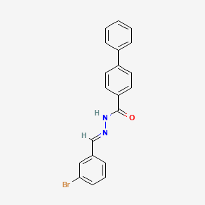molecular formula C20H15BrN2O B11711491 Biphenyl-4-carboxylic acid (3-bromo-benzylidene)-hydrazide 