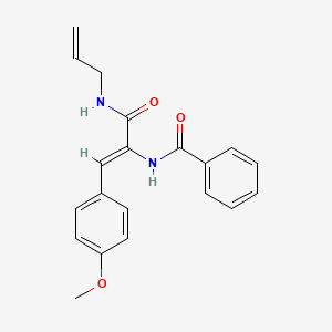 molecular formula C20H20N2O3 B11712384 N-(1-((Allylamino)carbonyl)-2-(4-methoxyphenyl)vinyl)benzamide 