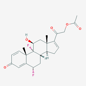 molecular formula C23H26F2O5 B117125 6α,9-二氟-11β,21-二羟基孕-1,4,16-三烯-3,20-二酮21-乙酸酯 CAS No. 2326-26-3