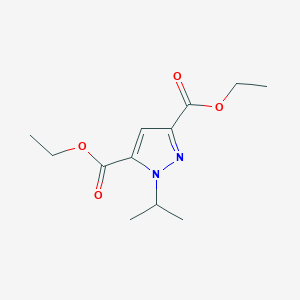 molecular formula C12H18N2O4 B11712510 diethyl 1-(propan-2-yl)-1H-pyrazole-3,5-dicarboxylate 