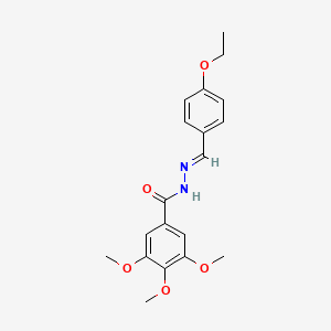 molecular formula C19H22N2O5 B11712516 N'-[(E)-(4-ethoxyphenyl)methylidene]-3,4,5-trimethoxybenzohydrazide 