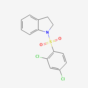 molecular formula C14H11Cl2NO2S B1171263 2,4-Dichloro-1-(indolinylsulfonyl)benzene 