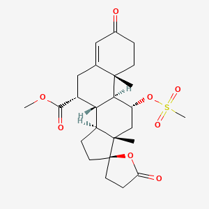molecular formula C25H34O8S B1171285 methyl (7R,8S,9S,10R,11R,13S,14S,17R)-10,13-dimethyl-11-methylsulfonyloxy-3,5'-dioxospiro[2,6,7,8,9,11,12,14,15,16-decahydro-1H-cyclopenta[a]phenanthrene-17,2'-oxolane]-7-carboxylate CAS No. 192704-58-8