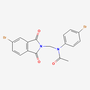molecular formula C17H12Br2N2O3 B11713075 N-[(5-bromo-1,3-dioxo-1,3-dihydro-2H-isoindol-2-yl)methyl]-N-(4-bromophenyl)acetamide 