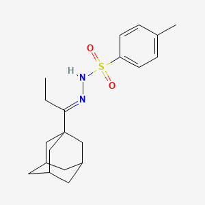 molecular formula C20H28N2O2S B11713133 N'-[(1E)-1-(Adamantan-1-YL)propylidene]-4-methylbenzene-1-sulfonohydrazide 