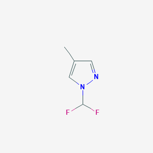 molecular formula C5H6F2N2 B11713270 1-(Difluoromethyl)-4-methyl-1H-pyrazole 