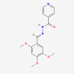 molecular formula C16H17N3O4 B11713584 N'-[(E)-(2,4,5-trimethoxyphenyl)methylidene]pyridine-4-carbohydrazide 