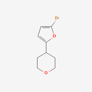 molecular formula C9H11BrO2 B11713706 4-(5-Bromofuran-2-yl)oxane 