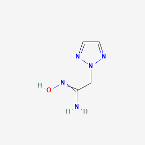 molecular formula C4H7N5O B11713785 N-hydroxy-2-(2h-1,2,3-triazol-2-yl)ethanimidamide 