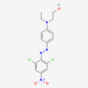 molecular formula C16H16Cl2N4O3 B11713908 2-[p-[(2,6-Dichloro-4-nitrophenyl)azo]-n-ethylanilino]ethanol CAS No. 6657-40-5