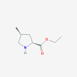 B1171393 (2R,4R)-Ethyl 4-methylpyrrolidine-2-carboxylate CAS No. 165273-05-2