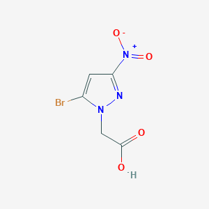 molecular formula C5H4BrN3O4 B11714096 2-(5-bromo-3-nitro-1H-pyrazol-1-yl)acetic acid 