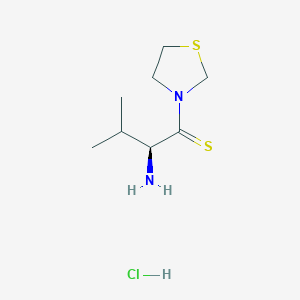 molecular formula C8H17ClN2S2 B1171420 (2S)-2-amino-3-methyl-1-(1,3-thiazolidin-3-yl)butane-1-thione;hydrochloride CAS No. 184360-57-4