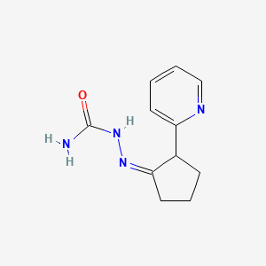 molecular formula C11H14N4O B11714235 {[(1E)-2-(pyridin-2-yl)cyclopentylidene]amino}urea 