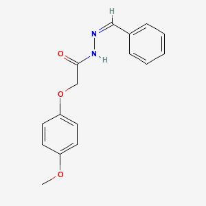 molecular formula C16H16N2O3 B11714368 2-(4-methoxyphenoxy)-N'-[(E)-phenylmethylidene]acetohydrazide 
