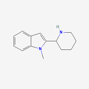 molecular formula C14H18N2 B11714398 1-Methyl-2-(piperidin-2-yl)-1H-indole 