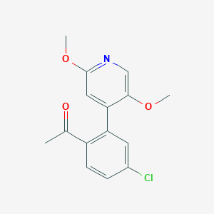 molecular formula C15H14ClNO3 B11714525 4'-Chloro-2'-(2,5-dimethoxy-4-pyridinyl)acetophenone 