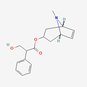 molecular formula C17H21NO3 B11714528 (1S,5S)-8-methyl-8-azabicyclo[3.2.1]oct-6-en-3-yl 3-hydroxy-2-phenylpropanoate 