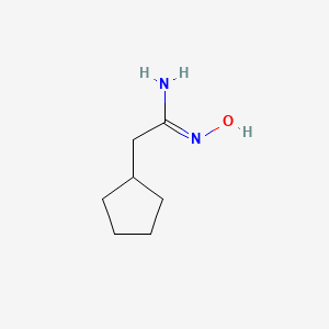 molecular formula C7H14N2O B11714662 (E)-2-Cyclopentyl-N'-hydroxyethanimidamide 