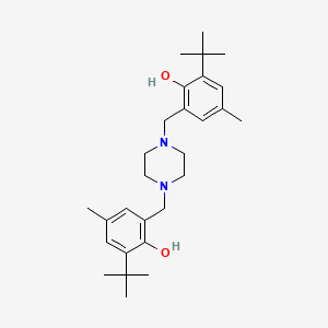 molecular formula C28H42N2O2 B11714712 1,4-Bis(3-tert-butyl-2-hydroxy-5-methylbenzyl)piperazine 