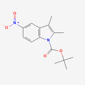 molecular formula C15H18N2O4 B11714856 1-Boc-2,3-dimethyl-5-nitro-1H-indole 