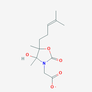 molecular formula C13H20NO5- B11715006 2-[4-Hydroxy-4,5-dimethyl-5-(4-methylpent-3-EN-1-YL)-2-oxo-1,3-oxazolidin-3-YL]acetate 