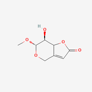 molecular formula C8H10O5 B11715072 [6S-(6alpha,7beta,7aalpha)]-7,7a-Dihydro-7-hydroxy-6-methoxy-4H-furo[3,2-c]pyran-2(6H)-one 