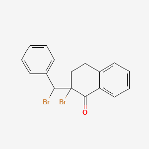 molecular formula C17H14Br2O B11715128 2-Bromo-2-(bromo(phenyl)methyl)-3,4-dihydro-1(2H)-naphthalenone CAS No. 78364-65-5