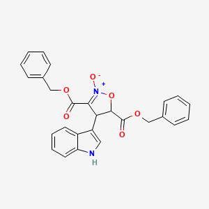 molecular formula C27H22N2O6 B11715266 dibenzyl 4-(1H-indol-3-yl)-4,5-dihydro-3,5-isoxazoledicarboxylate 2-oxide 