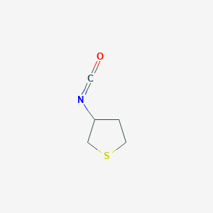 molecular formula C5H7NOS B11715273 3-Isocyanatothiolane 