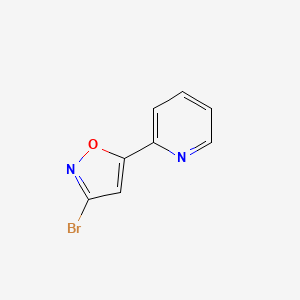 molecular formula C8H5BrN2O B11715275 3-Bromo-5-(2-pyridyl)isoxazole 