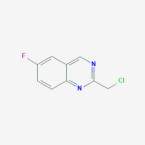 molecular formula C9H6ClFN2 B11715687 2-(Chloromethyl)-6-fluoroquinazoline 