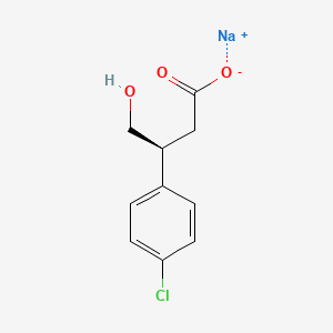 molecular formula C10H10ClNaO3 B11715798 (S)-3-(4-Chlorophenyl)-4-hydroxybutyric Acid Sodium Salt 