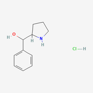 molecular formula C11H16ClNO B11715822 Phenyl(pyrrolidin-2-YL)methanol hydrochloride 