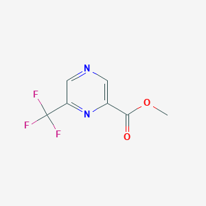 molecular formula C7H5F3N2O2 B11715835 Methyl 6-(trifluoromethyl)pyrazine-2-carboxylate 