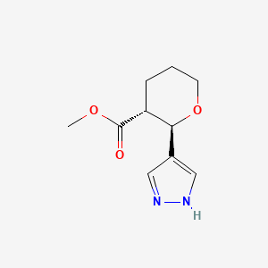 molecular formula C10H14N2O3 B11715962 methyl (2R,3R)-2-(1H-pyrazol-4-yl)oxane-3-carboxylate 
