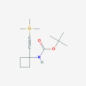 molecular formula C14H25NO2Si B11715988 N-Boc-1-[(trimethylsilyl)ethynyl]cyclobutanamine CAS No. 1268810-15-6