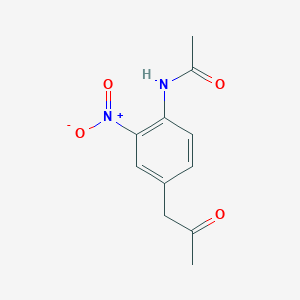molecular formula C11H12N2O4 B11716151 N-(2-nitro-4-(2-oxopropyl)phenyl)acetamide 