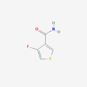 molecular formula C5H4FNOS B11716326 4-Fluorothiophene-3-carboxamide 
