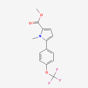 molecular formula C14H12F3NO3 B11716440 Methyl 1-Methyl-5-[4-(trifluoromethoxy)phenyl]pyrrole-2-carboxylate 